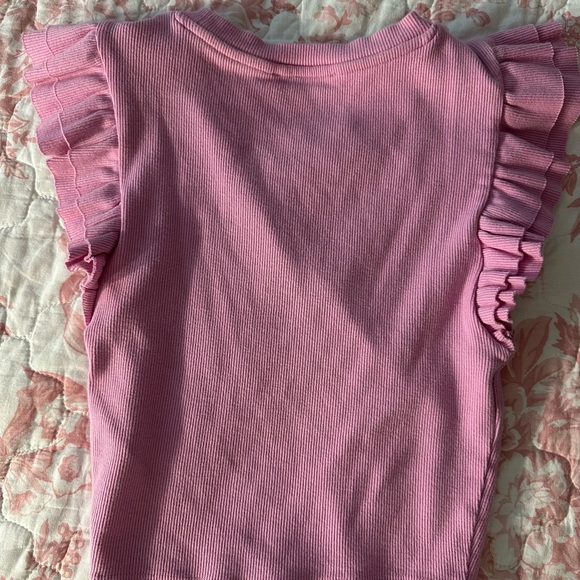 Zara Pink Ruffled Top - Picture 2 of 2
